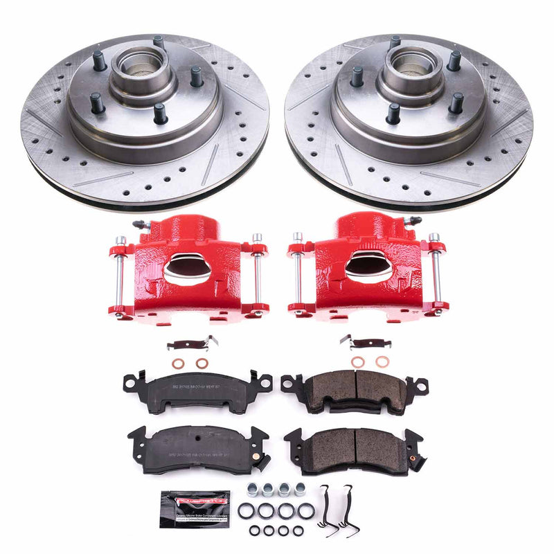 Power Stop KC4535A Front Z23 Evolution Sport Performance 1-Click Pad And Rotor Kit With Calipers for 1977 Cadillac Fleetwood Sedan (4 Door) product image