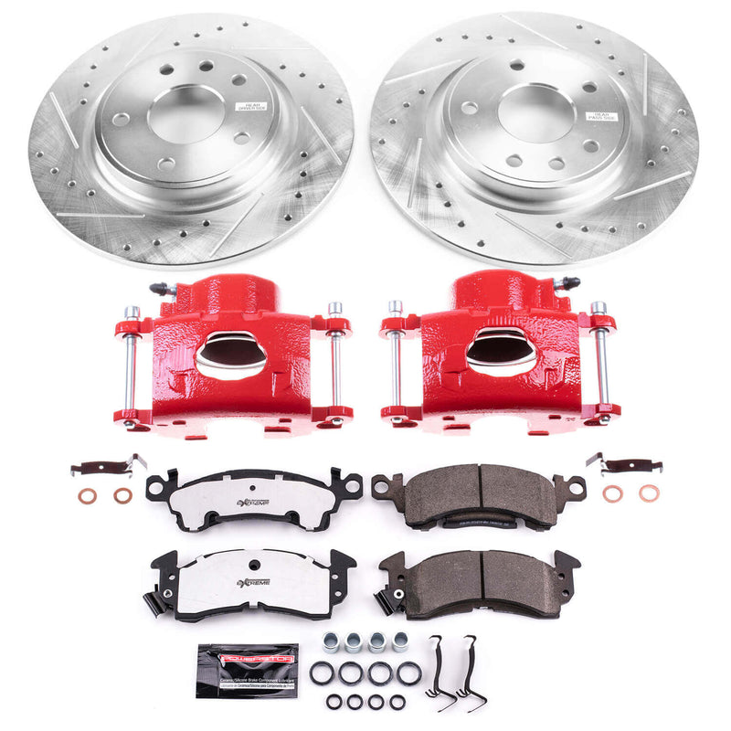 Power Stop KC4539B-26 Z26 Street Warrior 1-Click Pad And Rotor Kit With Calipers for 1977 Cadillac Fleetwood Limousine product image