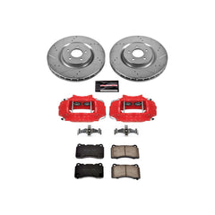 Power Stop KC4547 Z23 Evolution Sport Performance 1-Click Drilled And Slotted Front Brake Kit With Calipers for 2007-2014 Ford Mustang Shelby GT500 product image