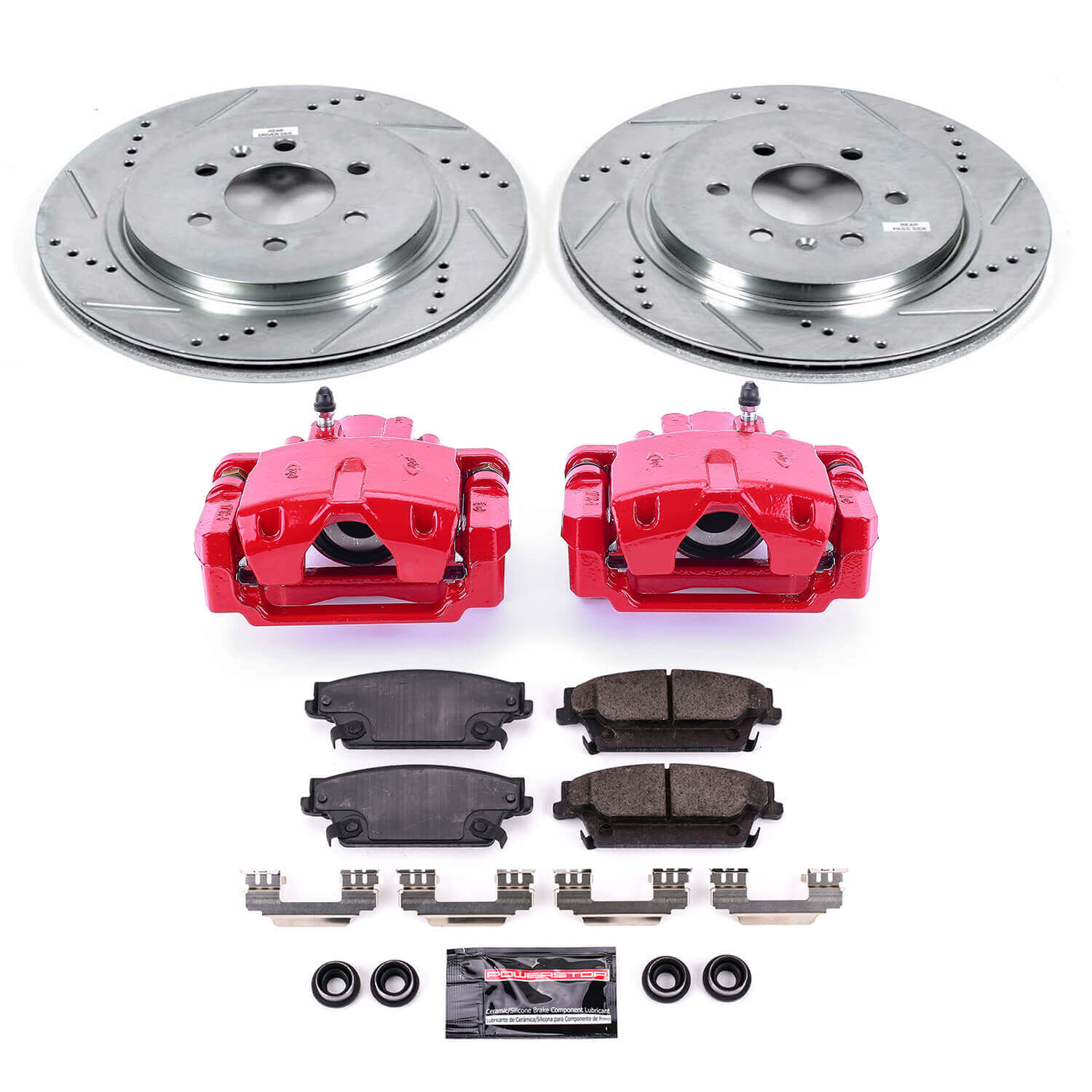 Power Stop KC4568 Z23 Evolution Sport Performance Pad And Rotor Kit With Calipers for 2004-2009 Cadillac Srx product image