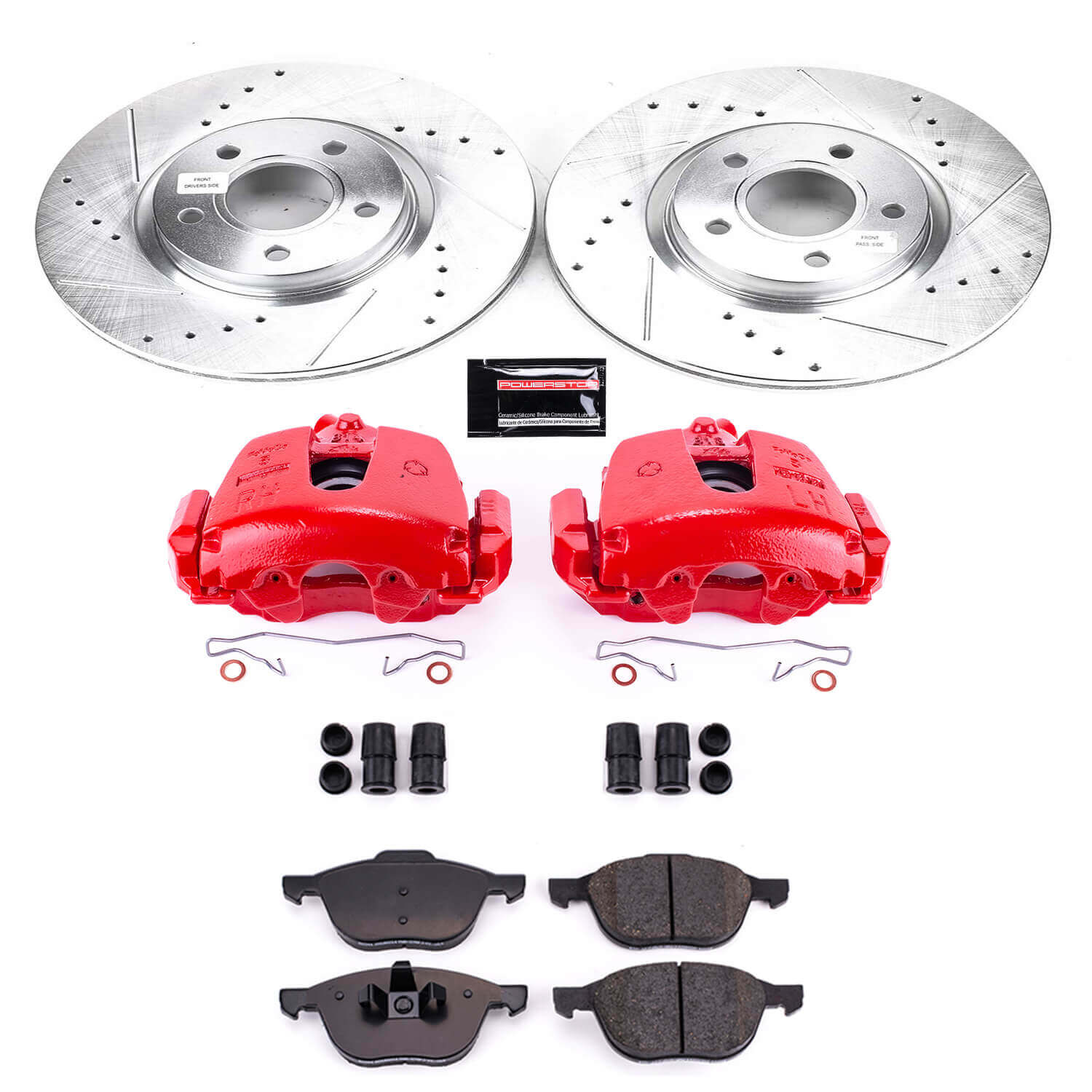 Power Stop KC4575A Z23 Evolution Sport Performance Pad And Rotor Kit With Calipers for 2008-2013 Volvo C30 product image