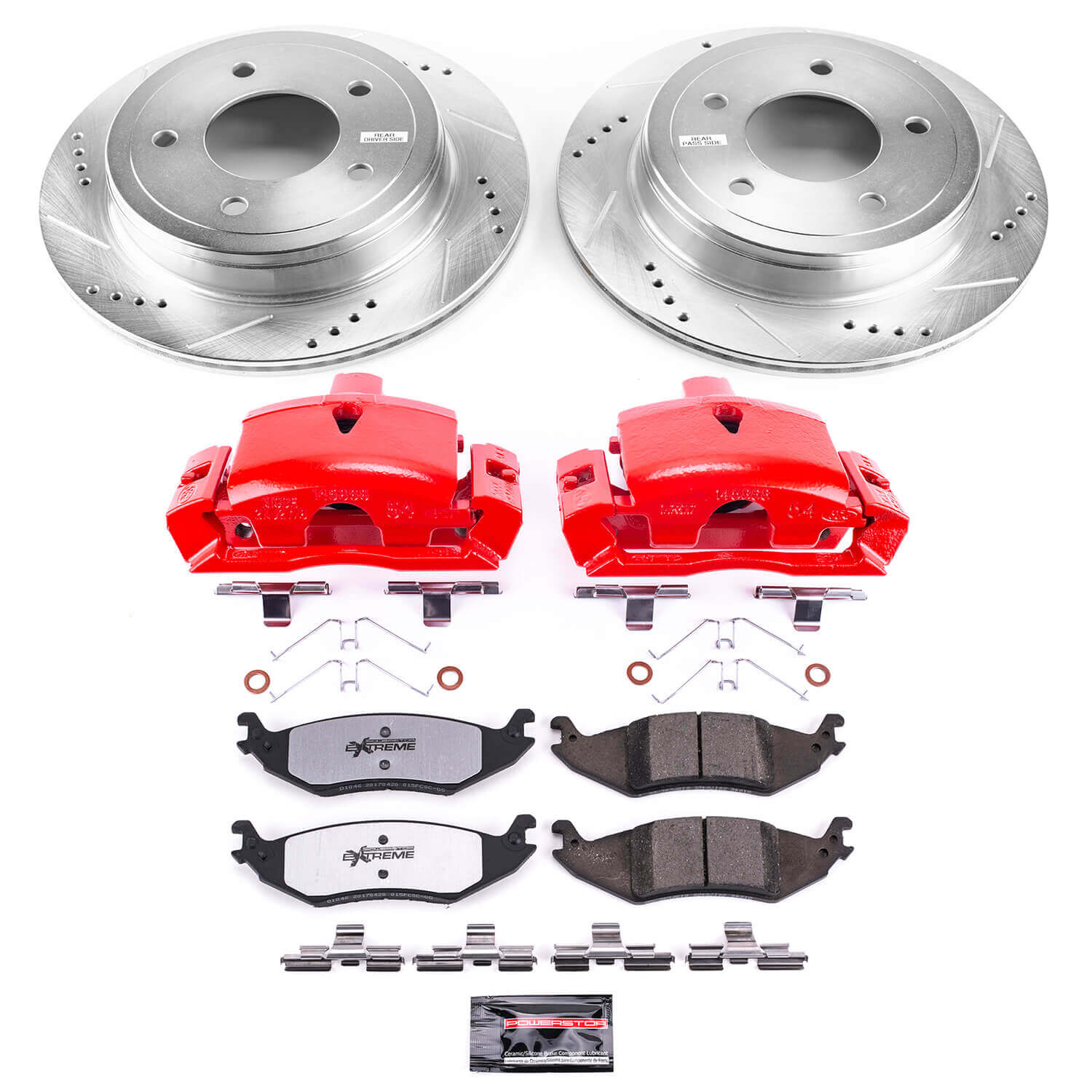 Power Stop KC4579-36 Z36 Extreme Performance Truck And Tow 1-Click Pad And Rotor Kit With Calipers for 2004-2006 Ford E-150 product image