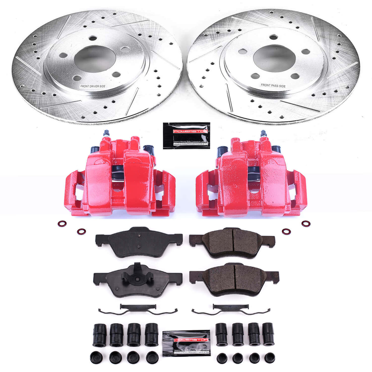 Power Stop KC4580A Z23 Evolution Sport Performance 1-Click Brake Kit With Calipers (Front) for 2005-2010 Ford Escape product image