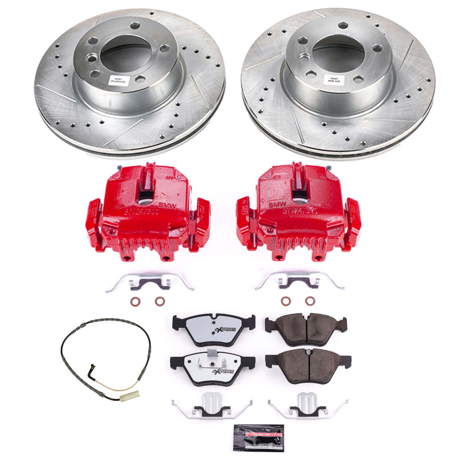 Power Stop KC4589-26 Z26 Street Warrior 1-Click Pad And Rotor Kit With Calipers for 2006 BMW 325Xi product image