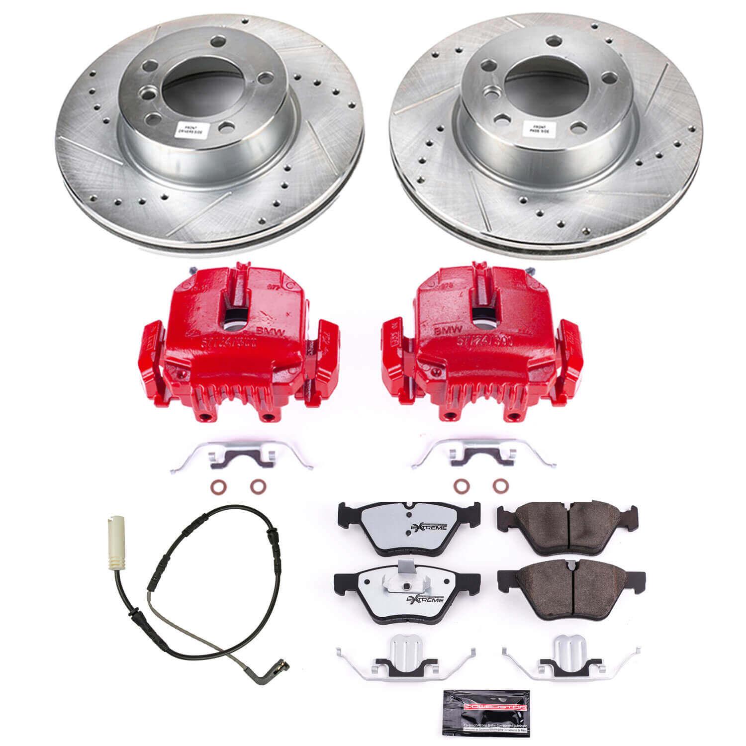 Power Stop KC4590-26 Z26 Street Warrior 1-Click Pad And Rotor Kit With Calipers for 2007 BMW 328I product image