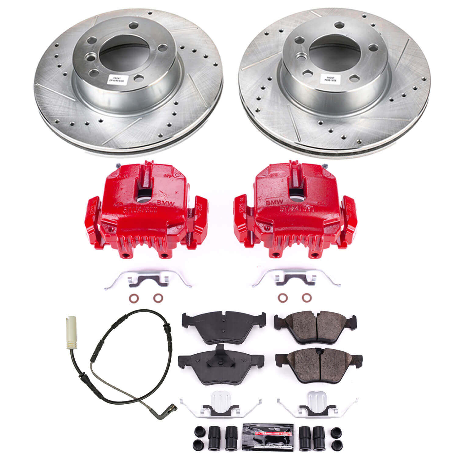 Power Stop KC4590 Z23 Evolution Sport Performance Pad And Rotor Kit With Calipers for 2007 BMW 328I product image