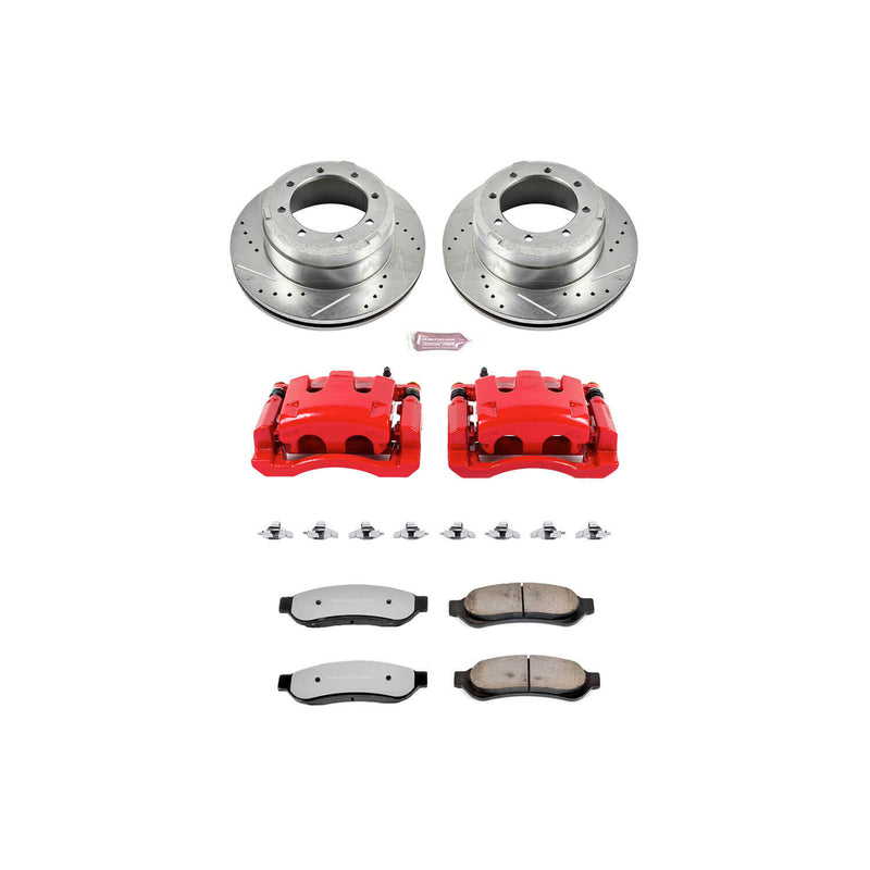 Power Stop KC4593-36 Z36 Extreme Performance Truck And Tow 1-Click Brake Kit With Calipers (Rear) for 2005-2010 Ford F-350 Super Duty product image