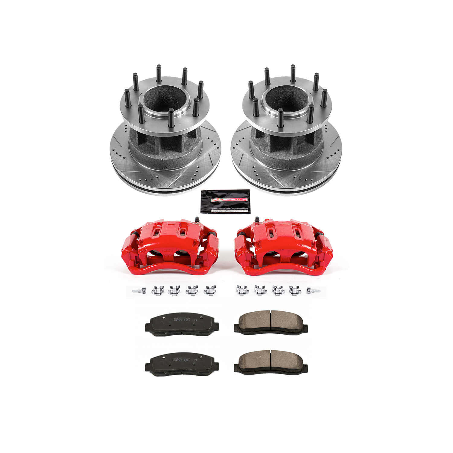 Power Stop KC4595 - Z23 Evolution Sport Performance 1-Click Drilled And Slotted Front Brake Kit With Calipers vehicle fitment brake part