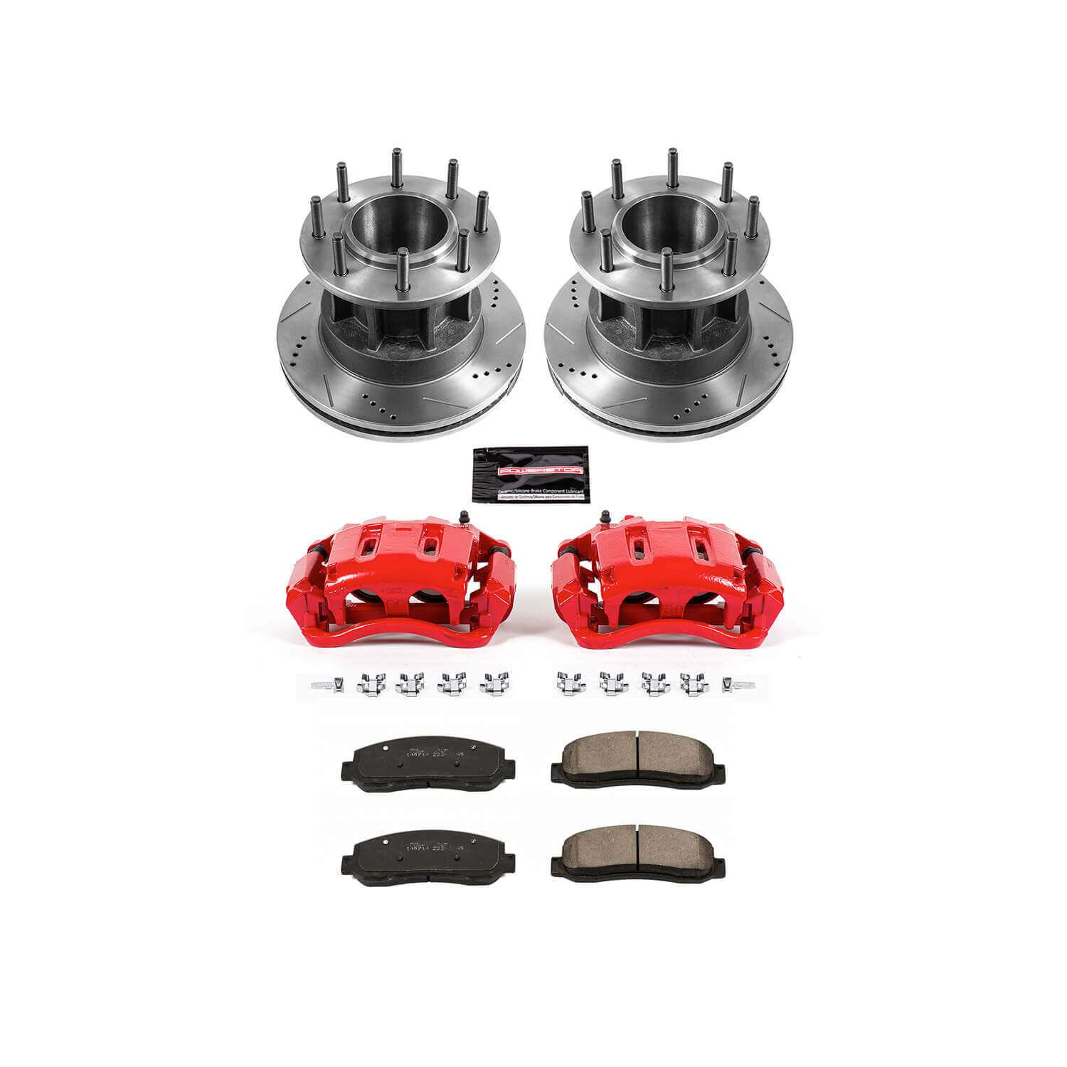 Power Stop KC4597 - Z23 Evolution Sport Performance 1-Click Drilled And Slotted Front Brake Kit With Calipers vehicle fitment brake part