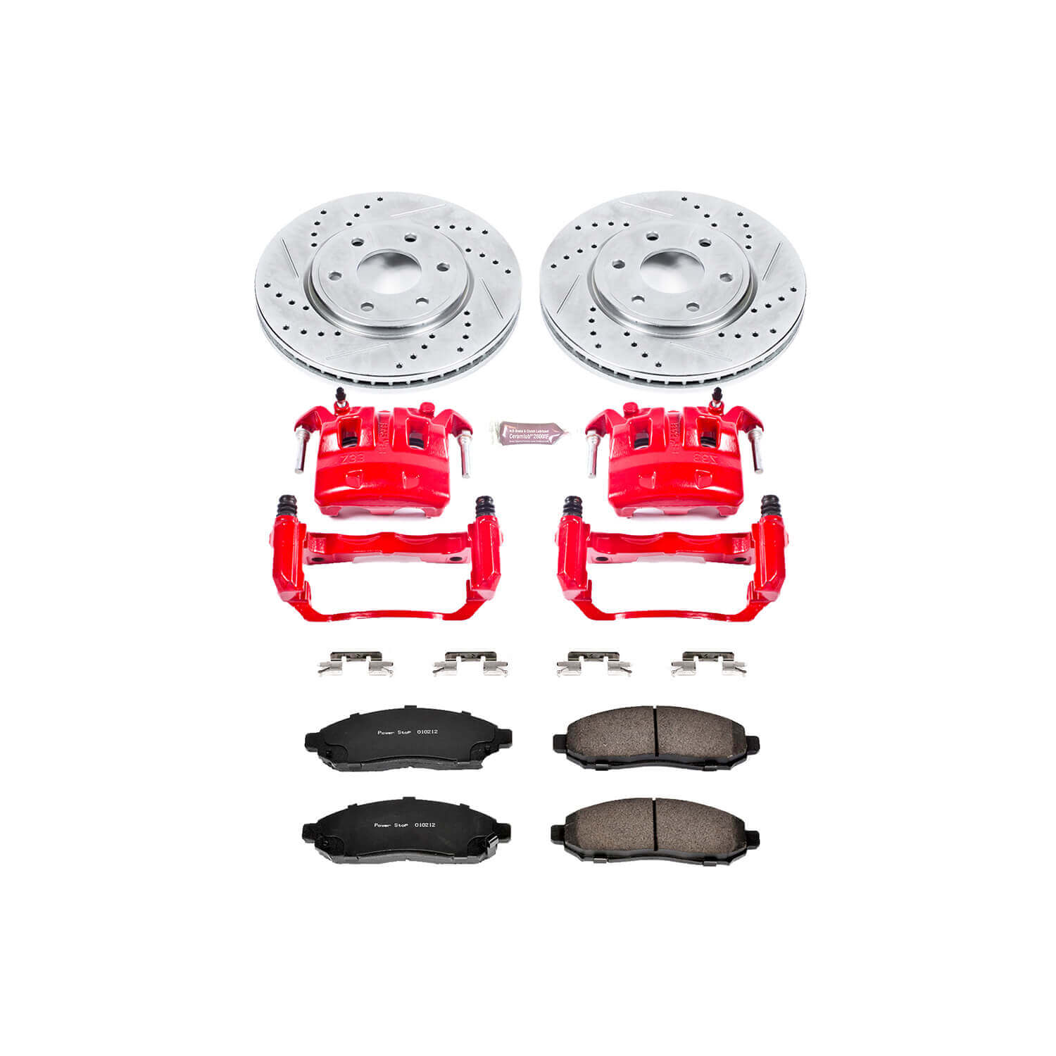 Power Stop KC4611 Z23 Evolution Sport Performance 1-Click Brake Kit With Calipers (Front) for 2005-2015 Nissan Frontier product image