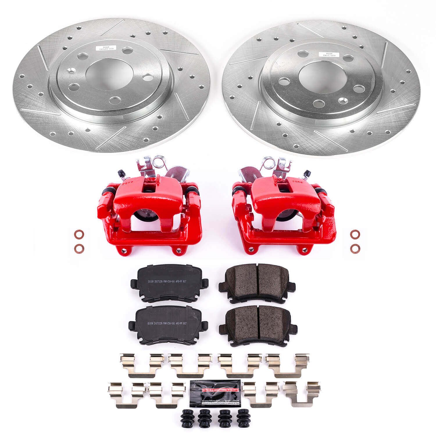 Power Stop KC4624 Z23 Evolution Sport Performance Pad And Rotor Kit With Calipers for 2005-2006 Audi A4 Base product image