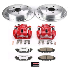 Power Stop KC4632-26 Z26 Street Warrior 1-Click Rear Brake Kit With Calipers for 2005 Subaru Legacy I, Limited product image
