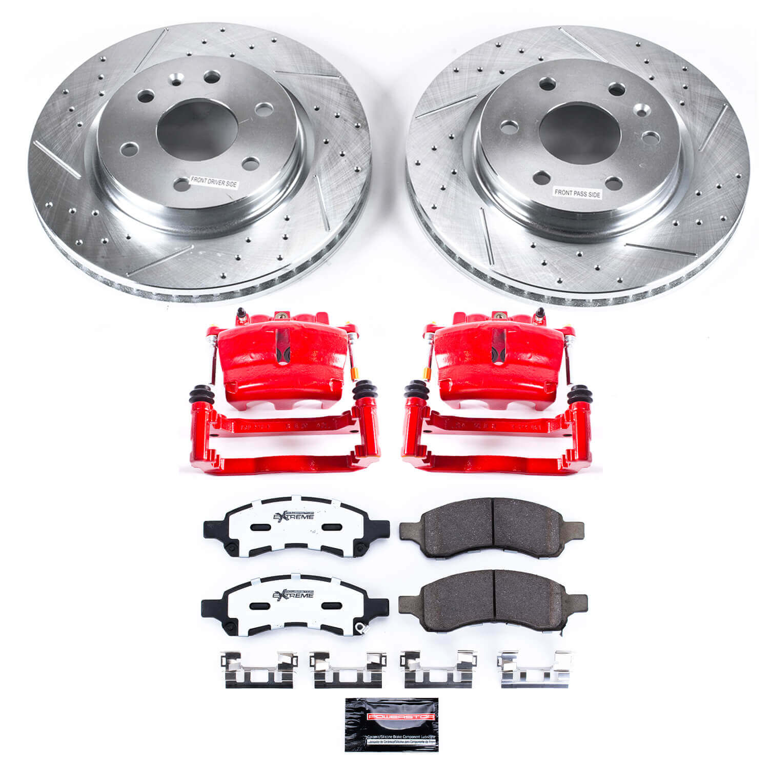 Power Stop KC4657-36 - Z36 Extreme Performance Truck And Tow 1-Click Brake Kit With Calipers (Front) vehicle fitment brake part