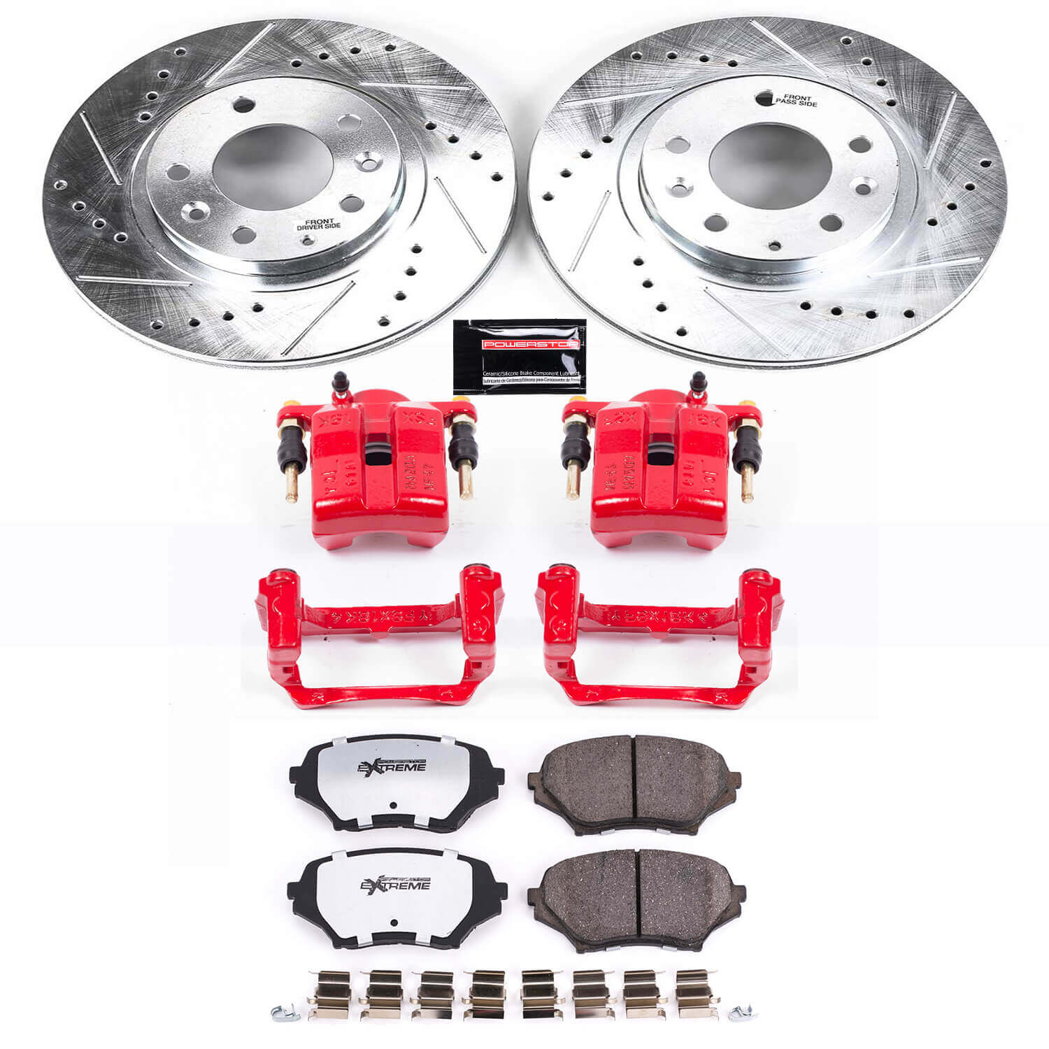 Power Stop KC4659-26 Z26 Street Warrior 1-Click Front Brake Kit With Calipers for 2006-2015 Mazda Miata / MX-5 product image