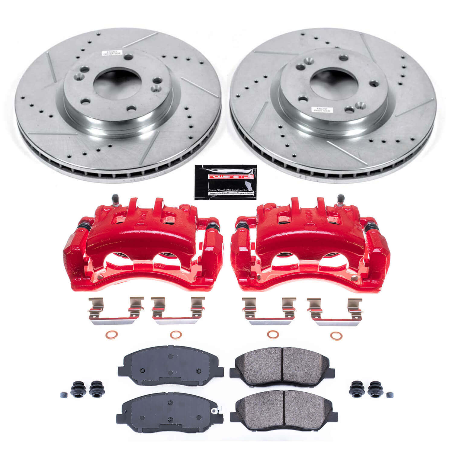 Power Stop KC4665 Z23 Evolution Sport Performance Pad And Rotor Kit With Calipers for 2007-2009 Hyundai Santa Fe product image