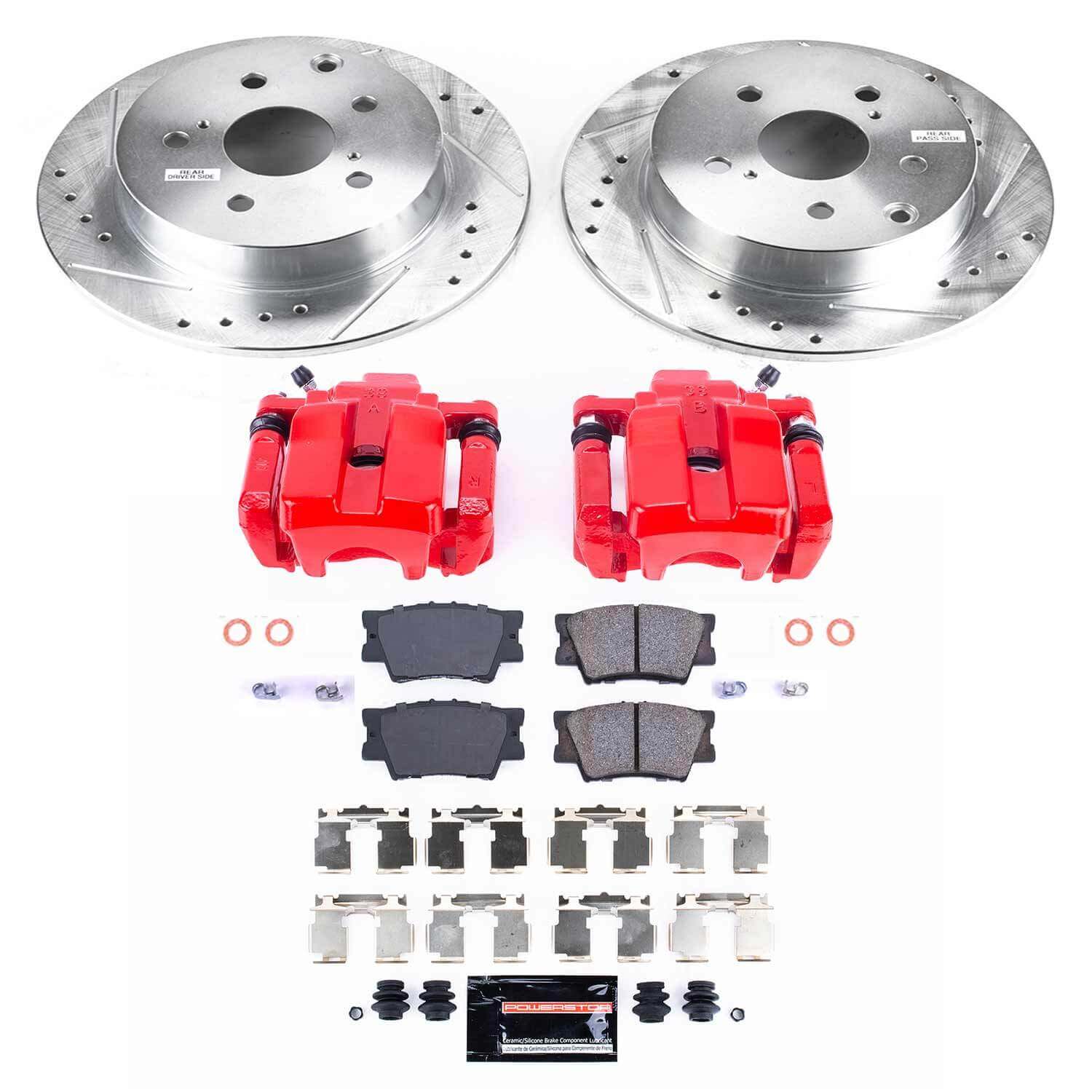 Power Stop KC4670 Z23 Evolution Sport Performance Pad And Rotor Kit With Calipers for 2009-2010 Pontiac Vibe AWD, GT product image