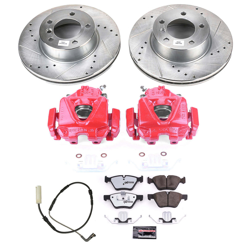 Power Stop KC4677-26 Z26 Street Warrior 1-Click Front Brake Kit With Calipers for 2008-2010 BMW 328I product image