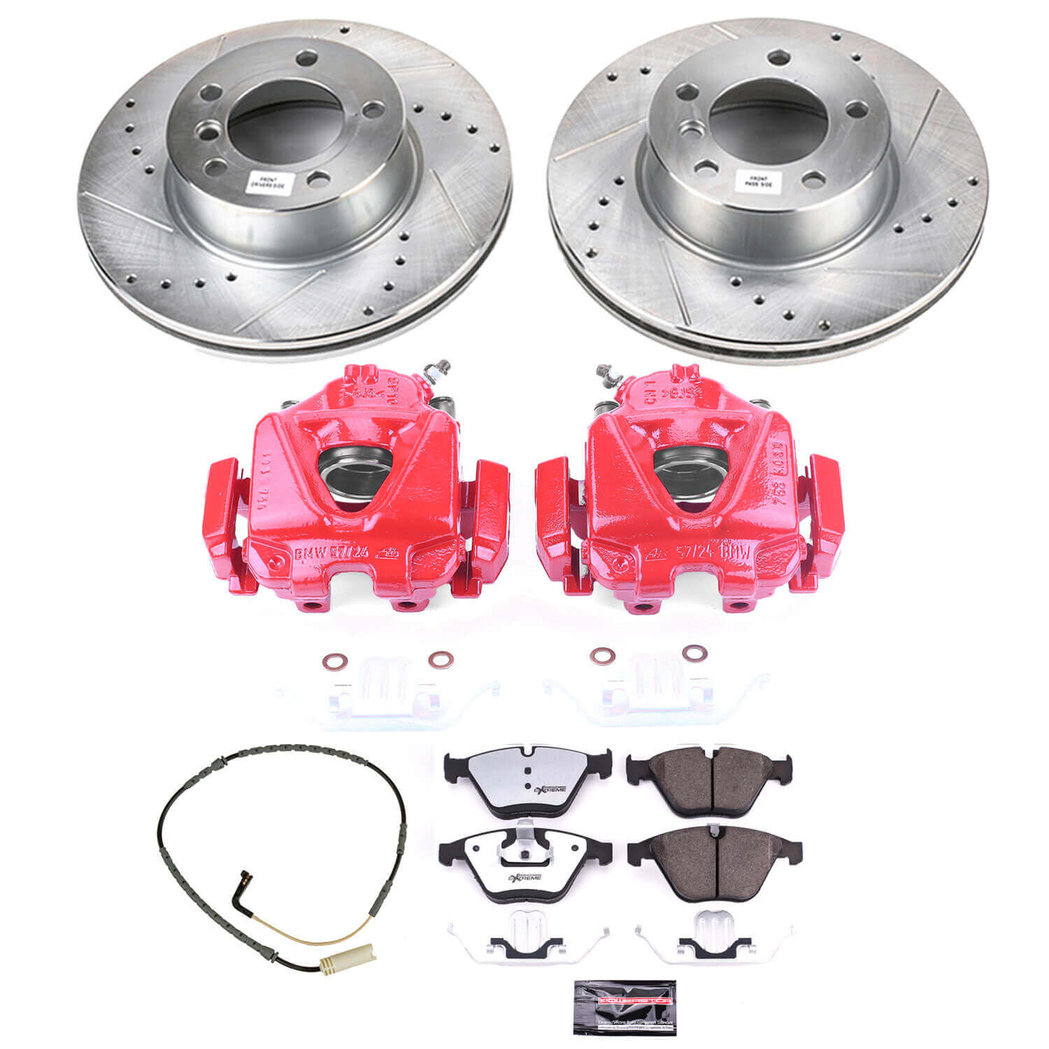 Power Stop KC4678-26 - Z26 Street Warrior 1-Click Front Brake Kit With Calipers vehicle fitment brake part