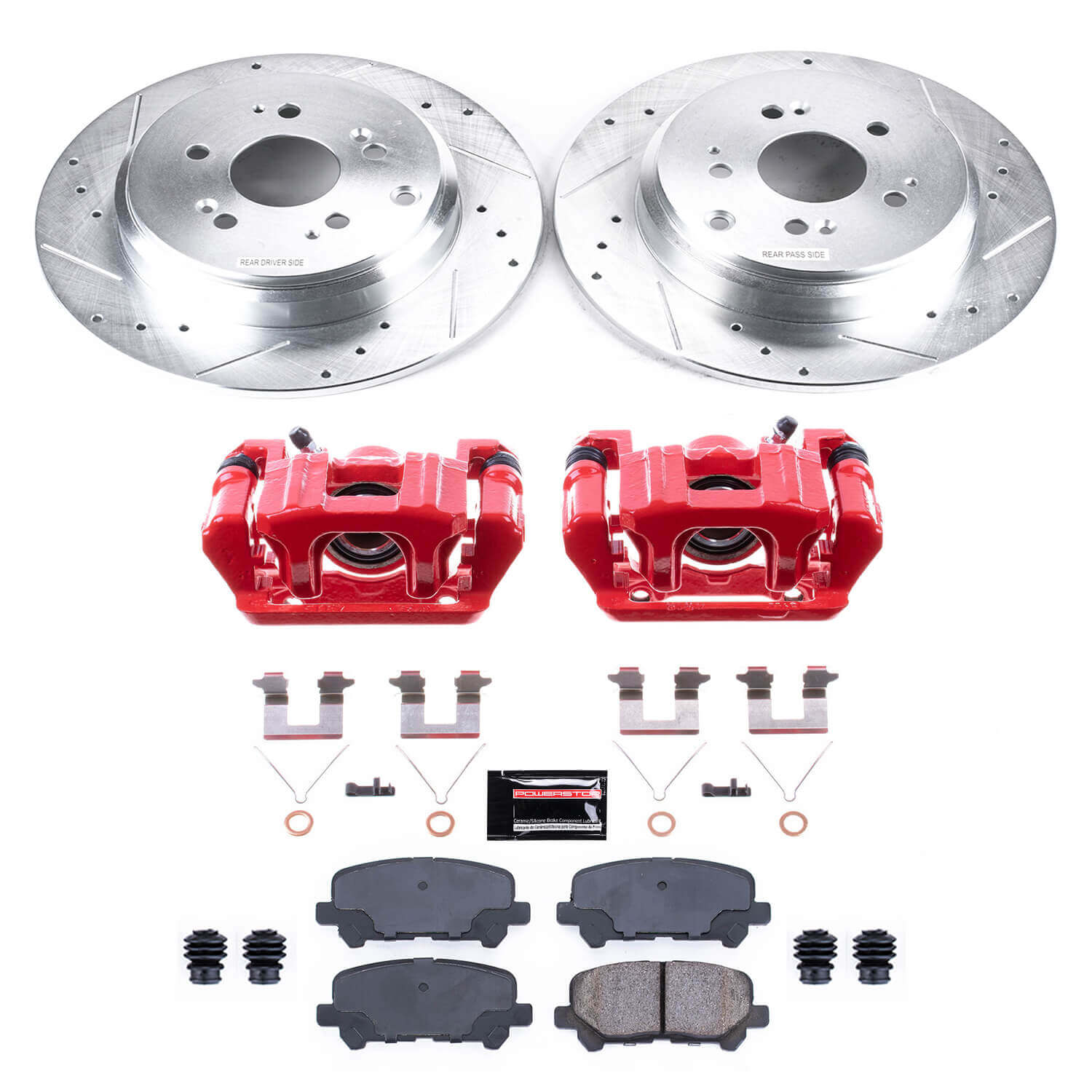 Power Stop KC4685B Z23 Evolution Sport Performance Pad And Rotor Kit With Calipers for 2009-2011 Honda Pilot product image