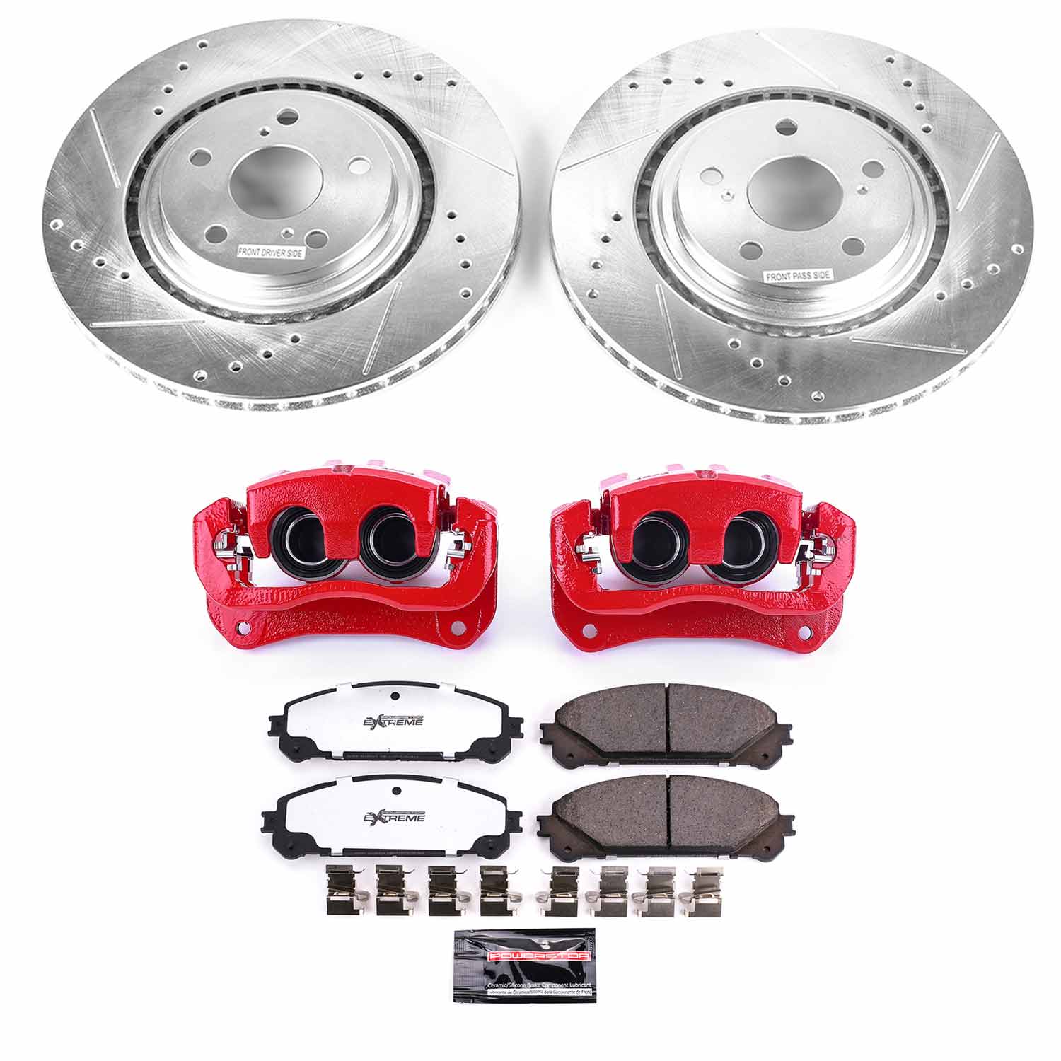 Power Stop KC4713-36 Z36 Extreme Performance Truck And Tow 1-Click Front Brake Kit With Calipers for 2015-2017 Lexus NX200T product image