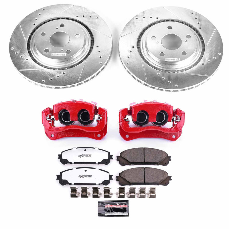 Power Stop KC4713-36 Z36 Extreme Performance Truck And Tow 1-Click Front Brake Kit With Calipers for 2015-2017 Lexus NX200T product image