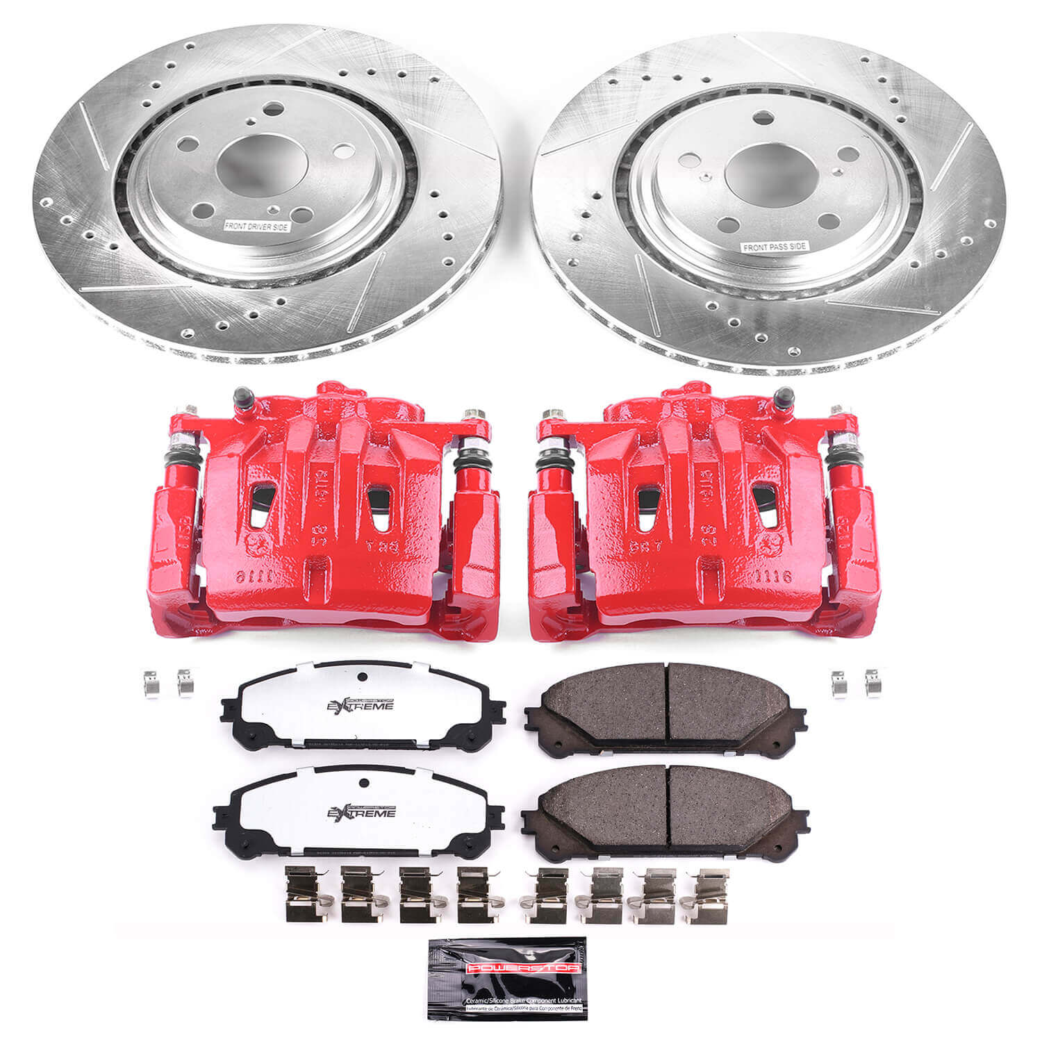 Power Stop KC4713A-36 Z36 Extreme Performance Truck And Tow 1-Click Front Brake Kit With Calipers for 2010-2015 Lexus RX350 product image