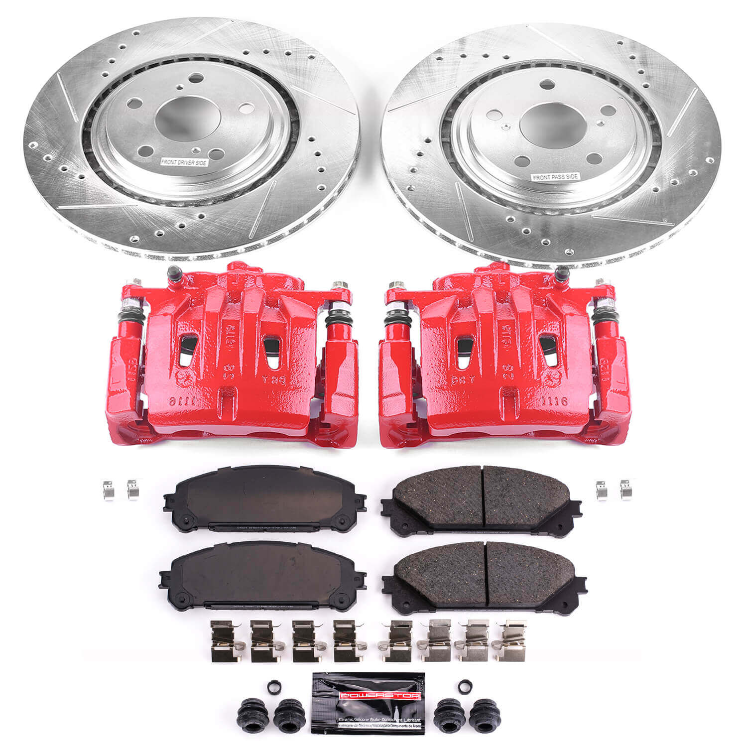 Power Stop KC4713A Z23 Evolution Sport Front Brake Kit for 2010-2015 Lexus RX350 product image