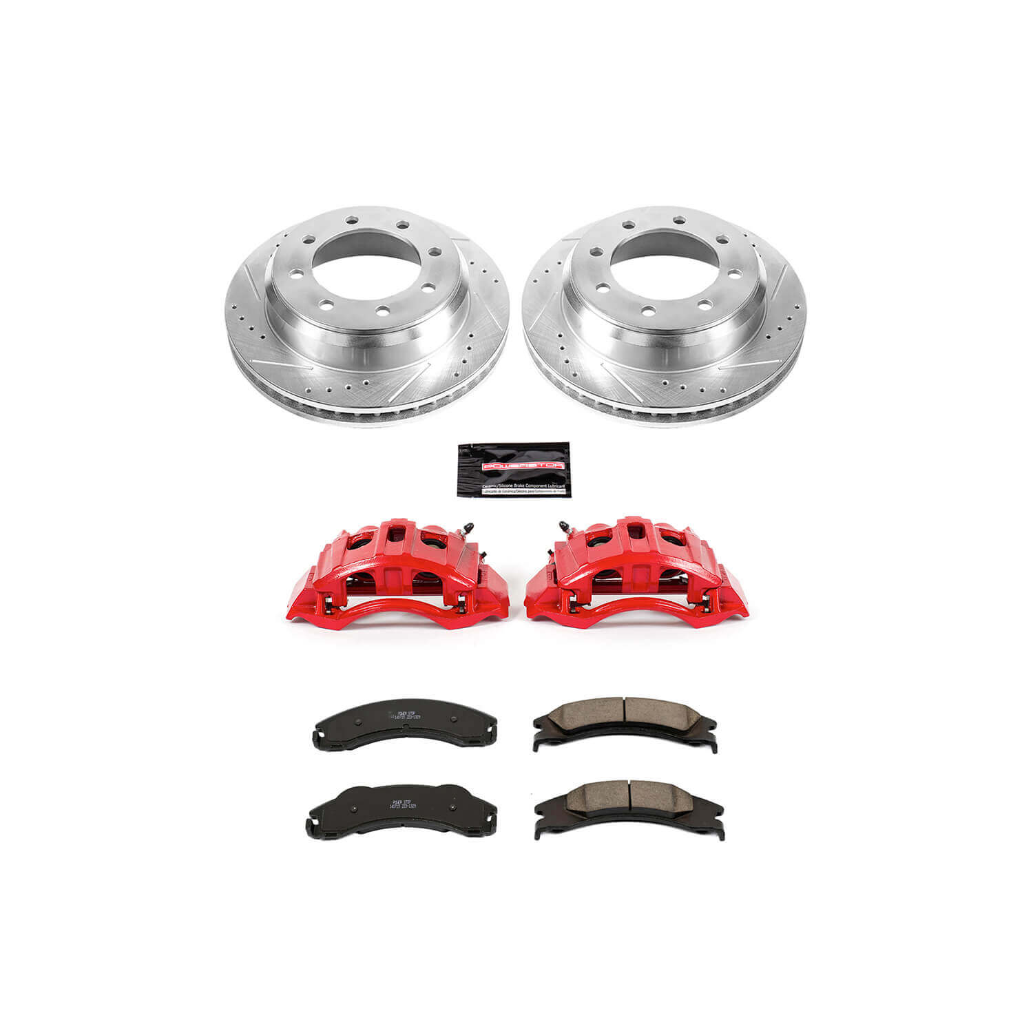 Power Stop KC4718 Z23 Evolution Sport Performance 1-Click Drilled And Slotted Rear Brake Kit With Calipers for 2008-2025 Ford E-150 product image