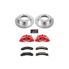 Power Stop KC4718 Z23 Evolution Sport Performance 1-Click Drilled And Slotted Rear Brake Kit With Calipers for 2008-2025 Ford E-150 product image