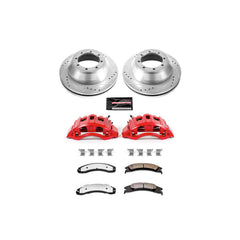 Power Stop KC4719-36 Z36 Extreme Performance Truck And Tow 1-Click Drilled And Slotted Rear Brake Kit With Calipers for 2008-2025 Ford E-350 Super Duty product image
