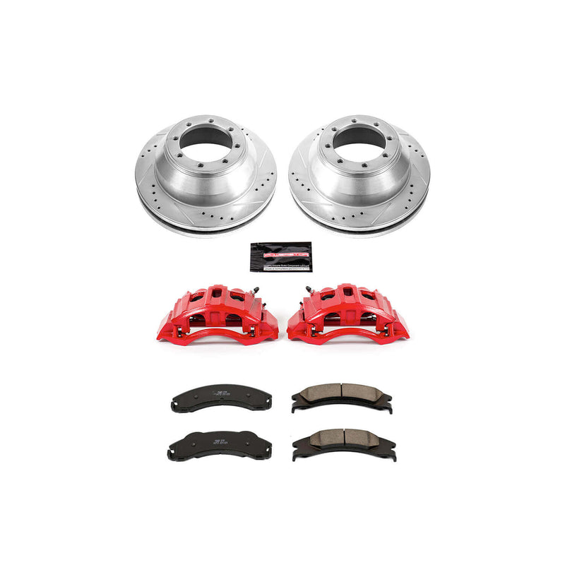 Power Stop KC4719 Z23 Evolution Sport Performance 1-Click Drilled And Slotted Rear Brake Kit With Calipers for 2008-2025 Ford E-350 Super Duty product image