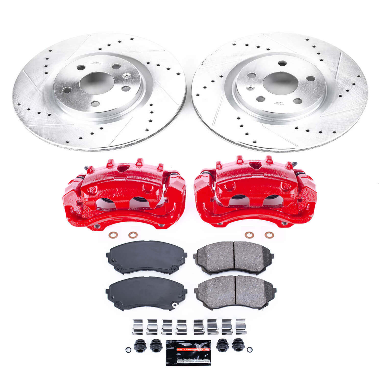 Power Stop KC4720 Z23 Evolution Sport Performance Pad And Rotor Kit With Calipers for 2008 Cadillac Cts product image