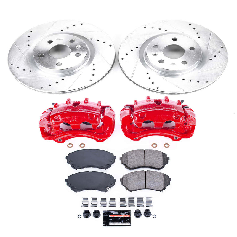 Power Stop KC4720 Z23 Evolution Sport Performance Pad And Rotor Kit With Calipers for 2008 Cadillac Cts product image