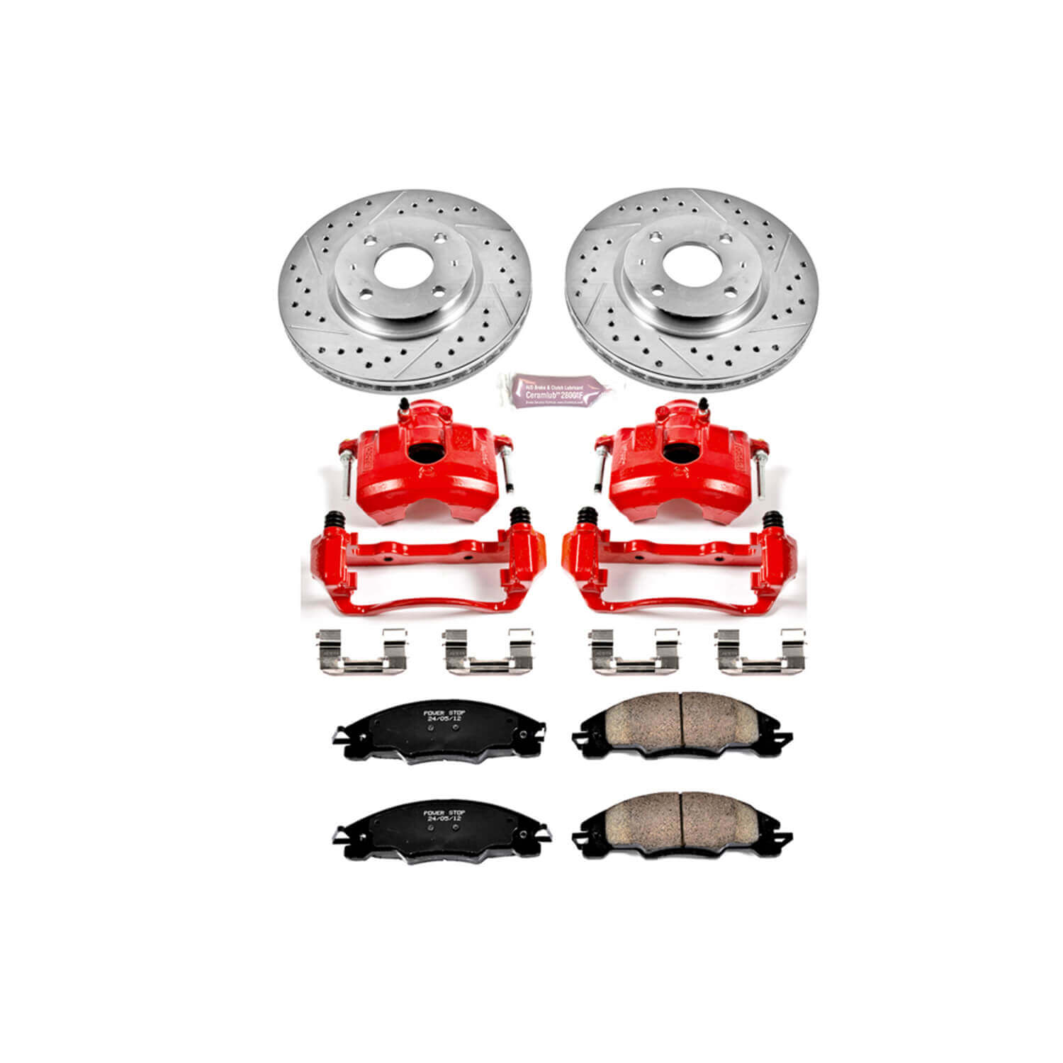 Power Stop KC4726 Z23 Evolution Sport Performance 1-Click Brake Kit With Calipers (Front) for 2008-2011 Ford Focus product image