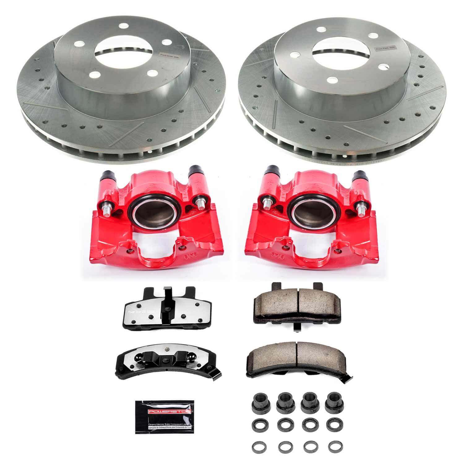 Power Stop KC4873-36 Front Z36 Extreme Performance Truck And Tow 1-Click Pad And Rotor Kit With Calipers for 1990-2002 Chevrolet Astro All Wheel Drive product image