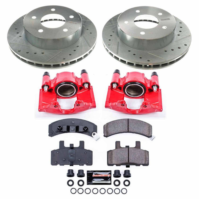 Power Stop KC4873 Front Z23 Evolution Sport Performance Pad And Rotor Kit With Calipers for 1990-2002 Chevrolet Astro All Wheel Drive product image