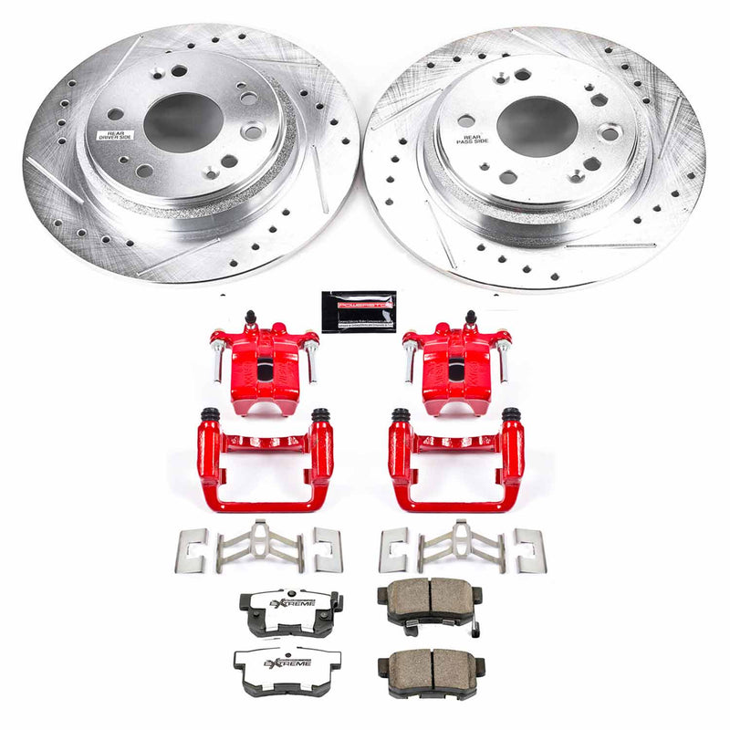 Power Stop KC4989-26 Z26 Street Warrior 1-Click Rear Brake Kit With Calipers for 2002-2004 Acura Rl product image