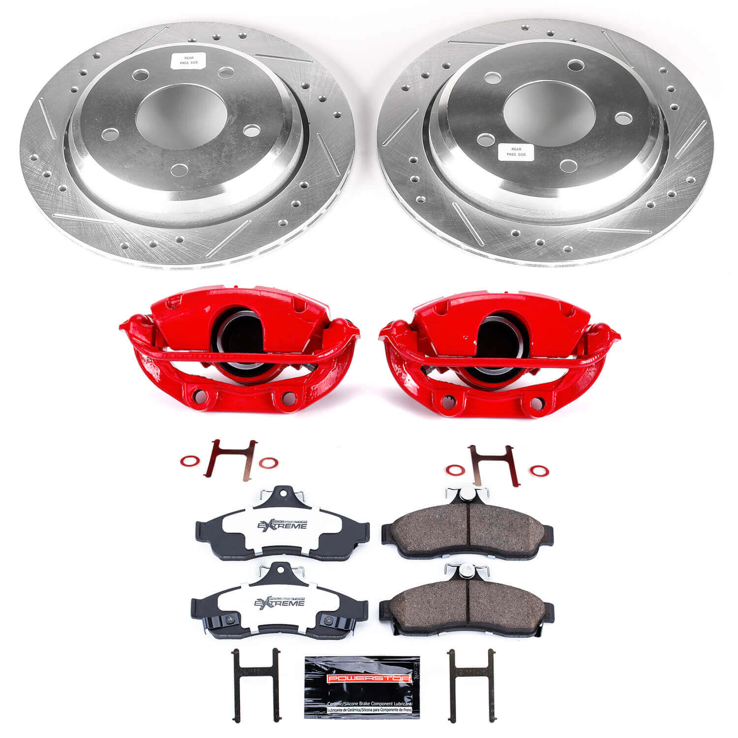 Power Stop KC5064-26 Z26 Street Warrior 1-Click Rear Brake Kit With Calipers for 1994-1996 Chevrolet Caprice - product image