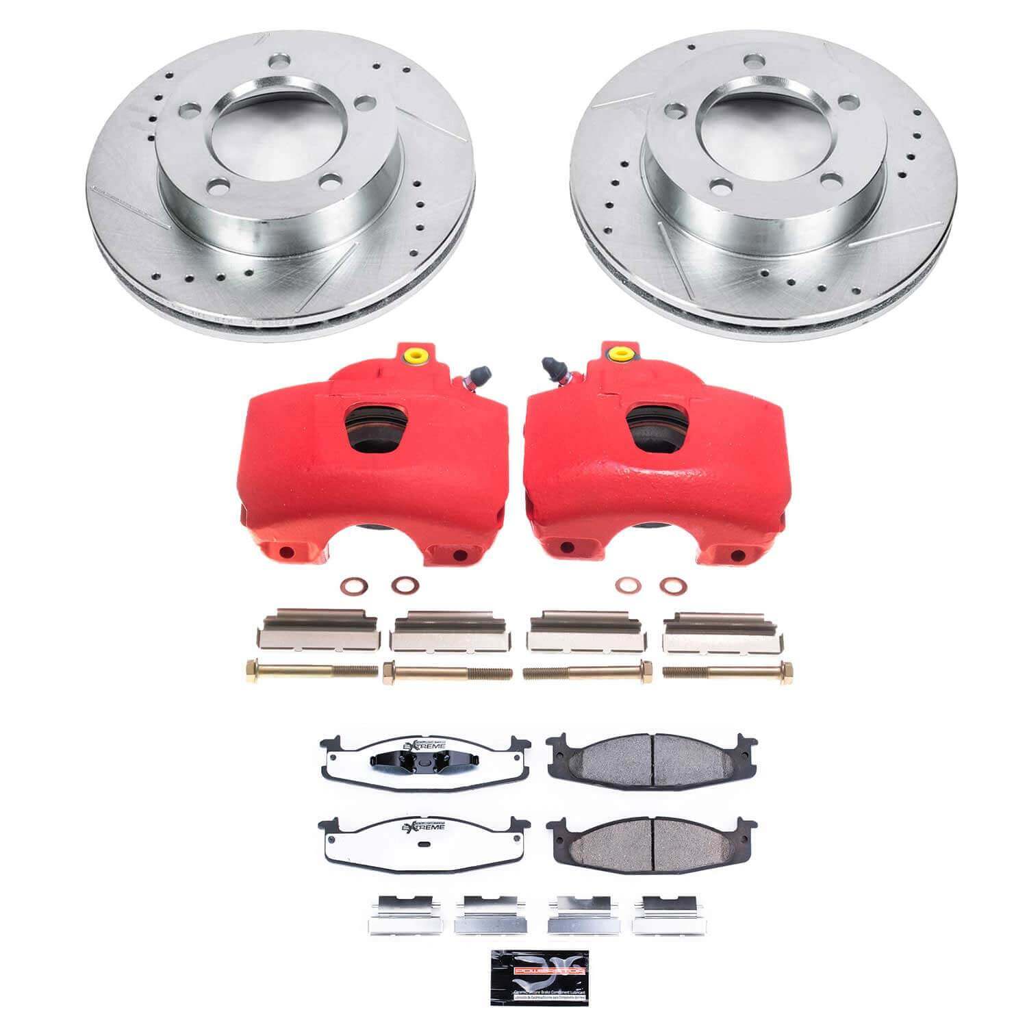 Power Stop KC5067-36 Front Z36 Extreme Performance Truck And Tow 1-Click Pad And Rotor Kit With Calipers for 1994-1996 Ford Bronco product image