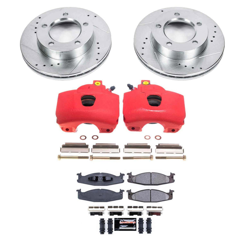 Power Stop KC5067 Front Z23 Evolution Sport Performance Pad And Rotor Kit With Calipers for 1994-1996 Ford Bronco product image