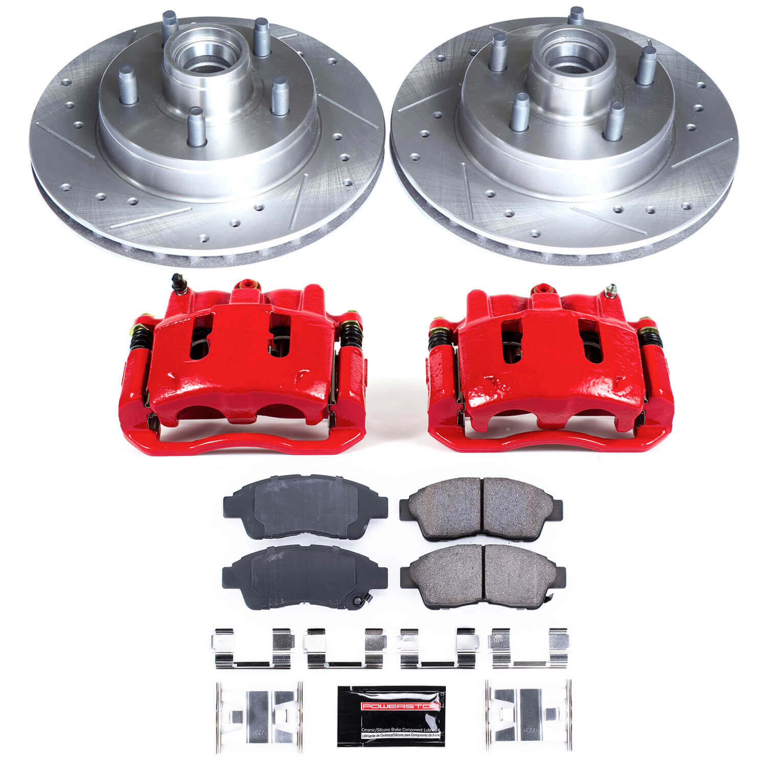 Power Stop KC5079 Z23 Evolution Sport Performance Pad And Rotor Kit With Calipers for 1995-1997 Ford Ranger Rear Wheel Drive 4-WHEEL ABS product image