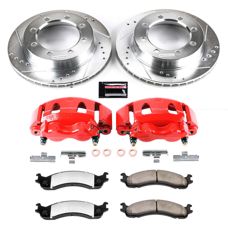 Power Stop KC5089-36 Z36 Extreme Performance Truck And Tow 1-Click Front Brake Kit With Calipers for 1995-1999 Ford F-250 4 Wheel Drive product image