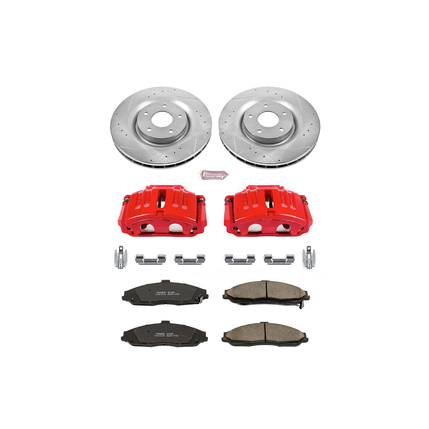 Power Stop KC5158 Z23 Evolution Sport Performance 1-Click Brake Kit With Calipers (Front) for 2005-2013 Chevrolet Corvette product image