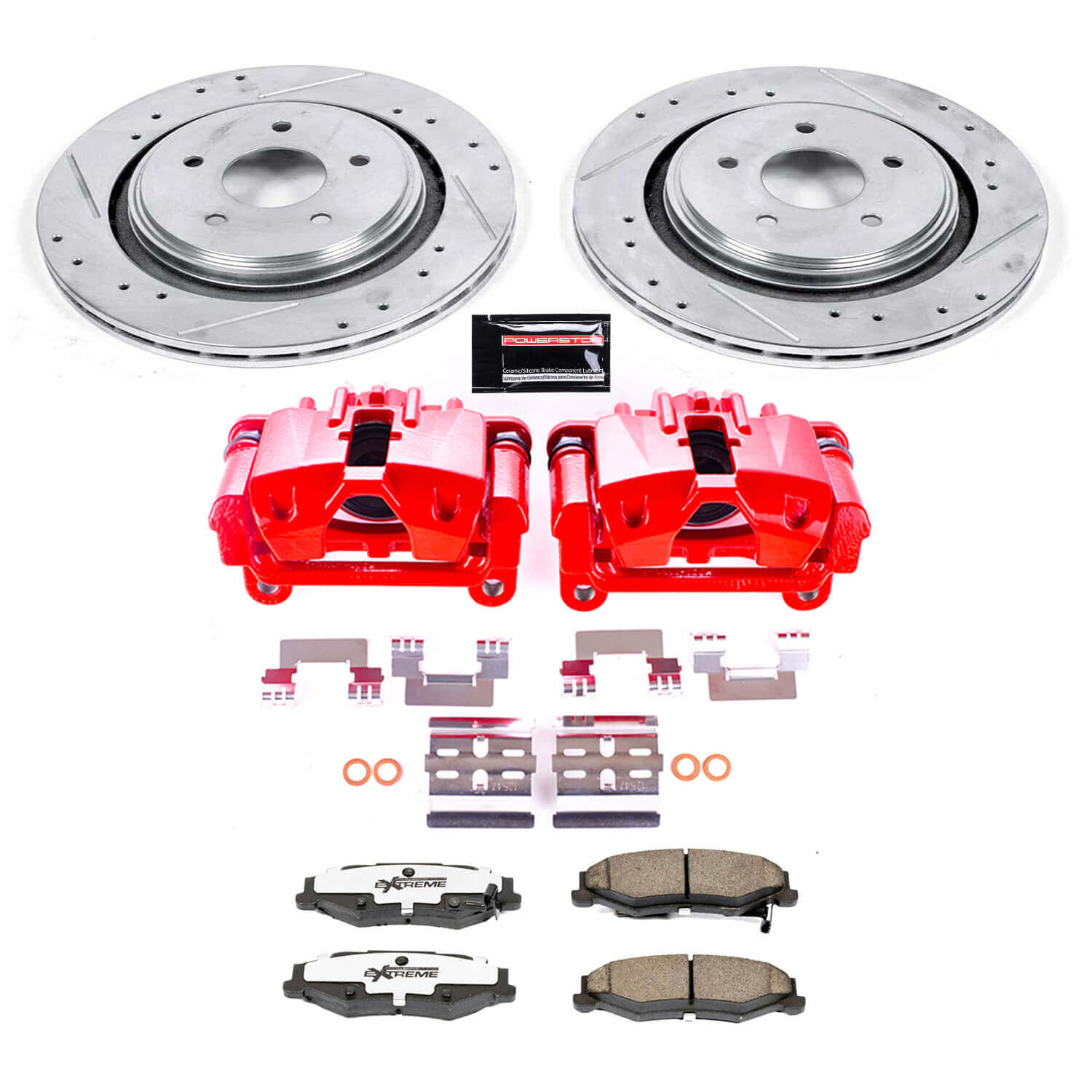 Power Stop KC5159-26 Z26 Street Warrior 1-Click Pad And Rotor Kit With Calipers for 2006-2009 Cadillac Xlr V product image
