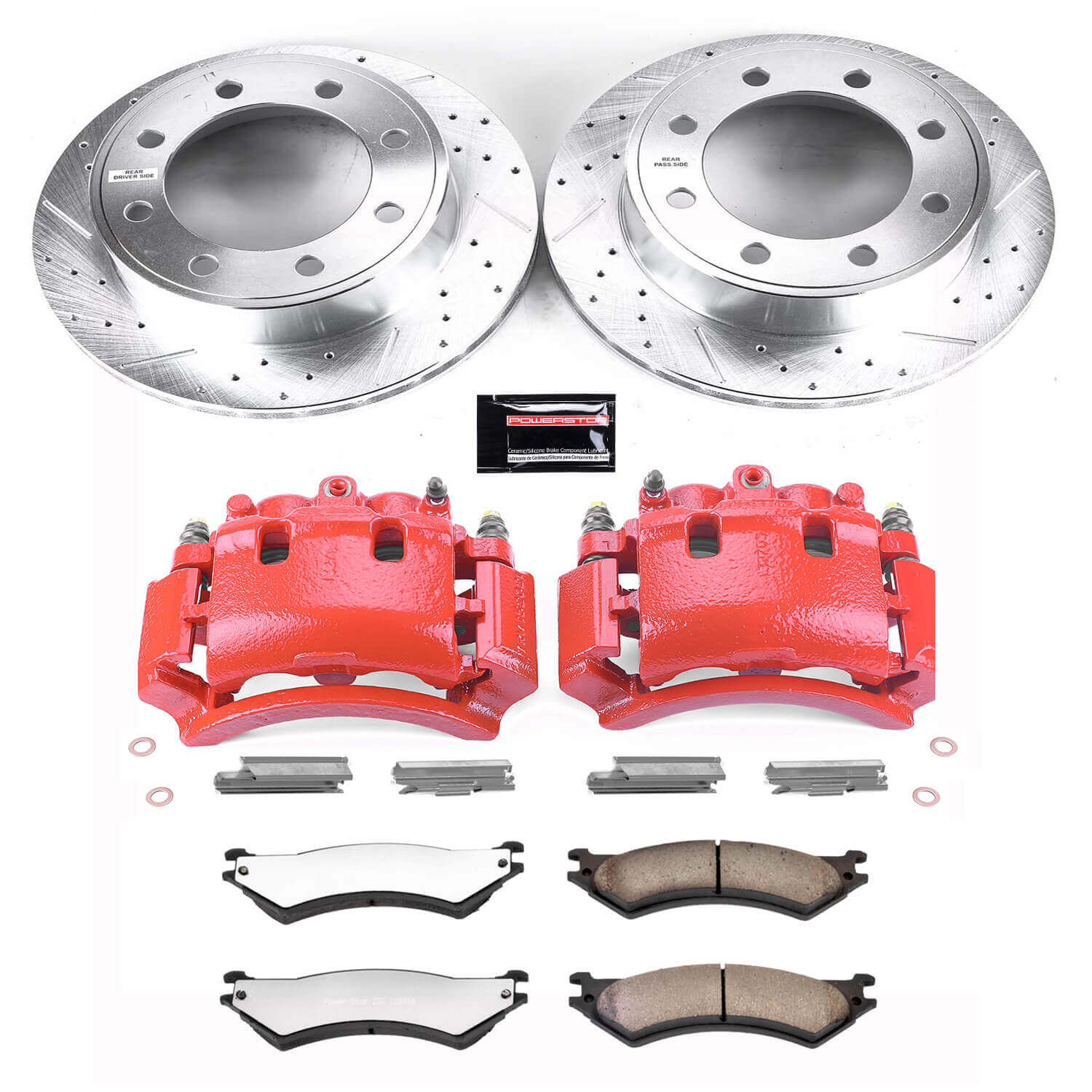 Power Stop KC5203-36 Z36 Extreme Performance Truck And Tow 1-Click Rear Brake Kit With Calipers for 2007 Ford E-150 product image
