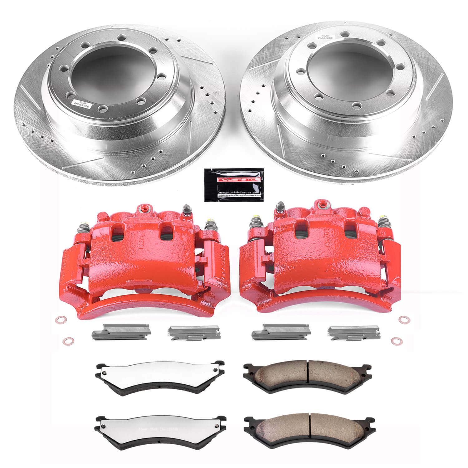 Power Stop KC5204-36 Z36 Extreme Performance Truck And Tow 1-Click Rear Brake Kit With Calipers for 2003-2005 Ford E-350 Club Wagon product image
