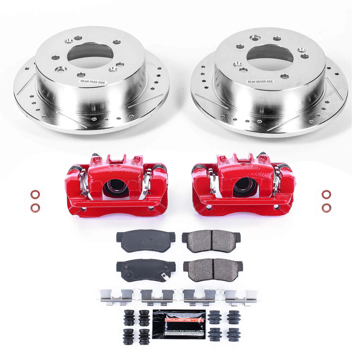 Power Stop KC5210 Z23 Evolution Sport Performance Pad And Rotor Kit With Calipers for 2007-2008 Hyundai Elantra product image