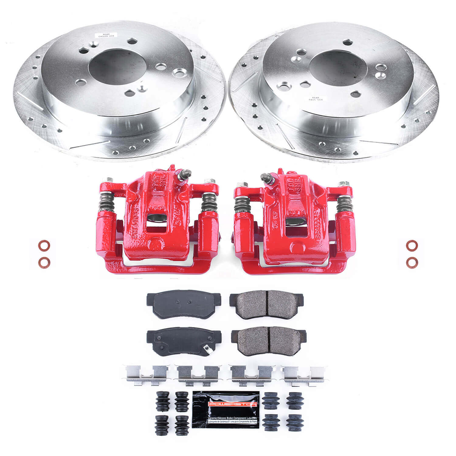 Power Stop KC5213A Z23 Evolution Sport Rear Brake Kit for 2001 Hyundai Santa Fe Rear Disc product image