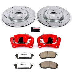 Power Stop KC5217A-26 Z26 Street Warrior 1-Click Front Brake Kit With Calipers for 2007-2012 Nissan Sentra SE-R product image