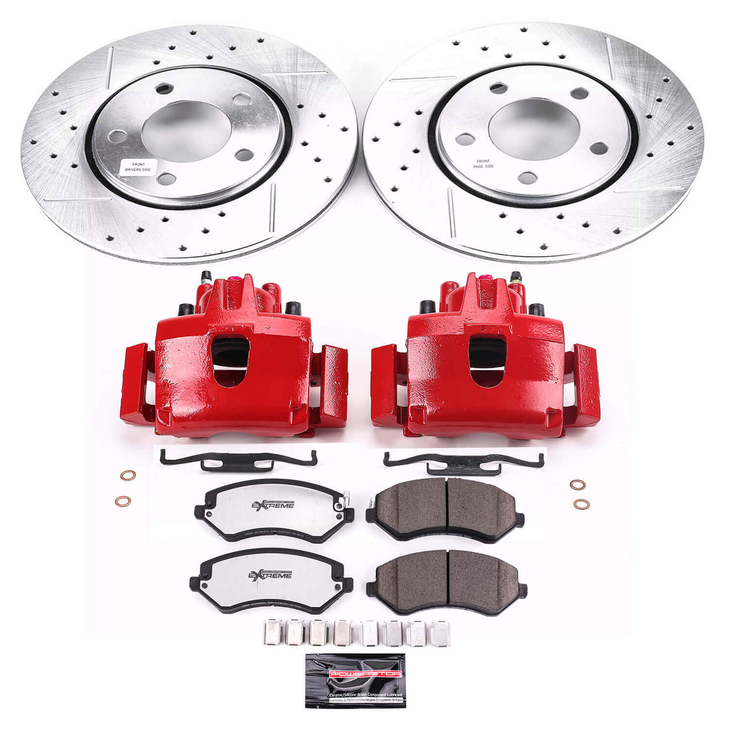 Power Stop KC5244B-36 Z36 Extreme Performance Truck And Tow 1-Click Front Brake Kit With Calipers for 2003 Chrysler Voyager product image